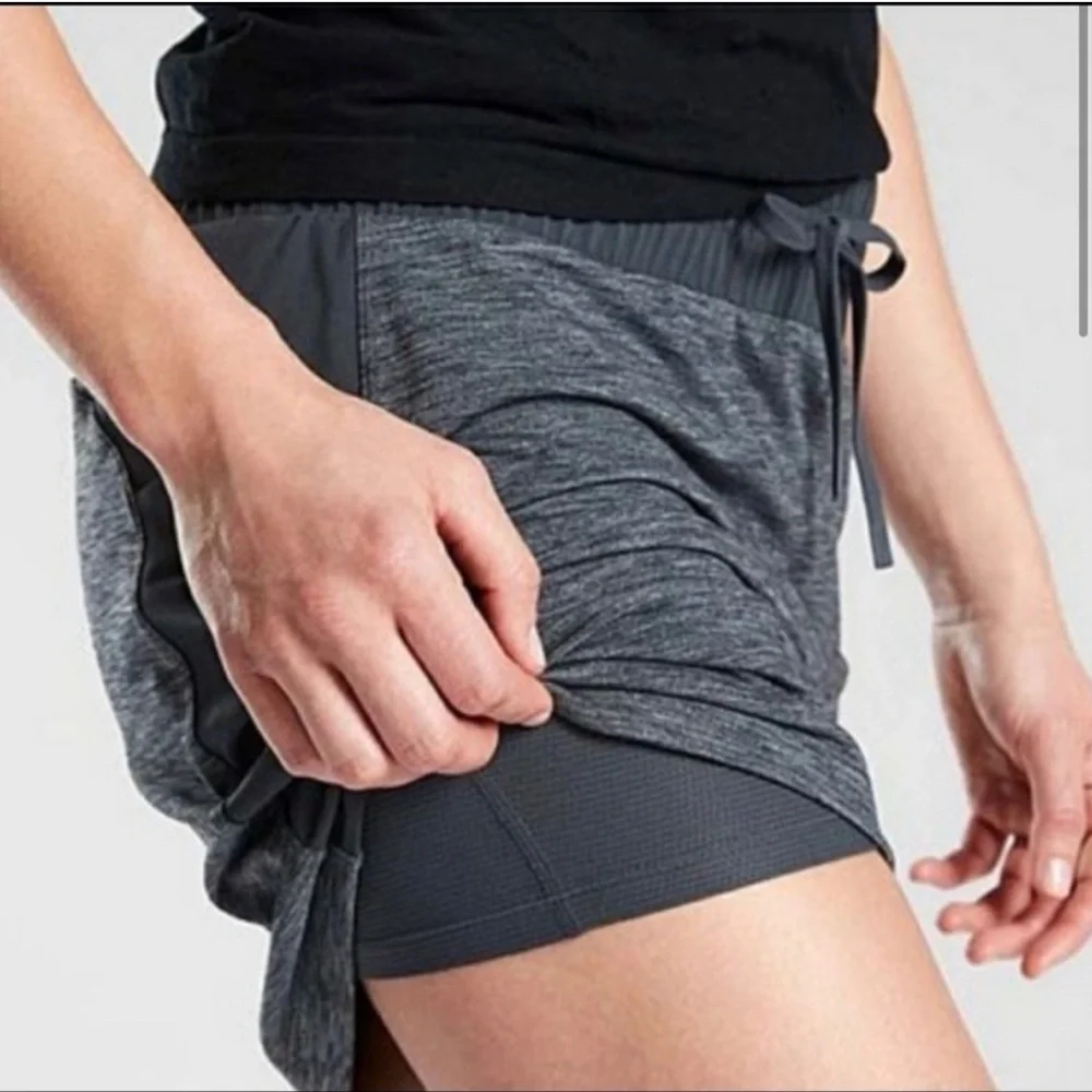 Athleta Gray Skorts with Elastic Waistband - Picture 3 of 8